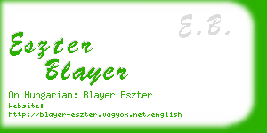 eszter blayer business card